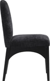 Waldorf Black Chenille Fabric Dining Chair 378Black-SC Meridian Furniture