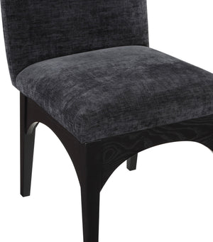 Waldorf Black Chenille Fabric Dining Chair 378Black-SC Meridian Furniture