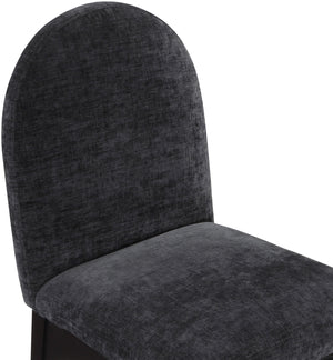 Waldorf Black Chenille Fabric Dining Chair 378Black-SC Meridian Furniture