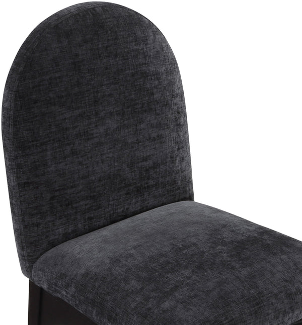 Waldorf Black Chenille Fabric Dining Chair 378Black-SC Meridian Furniture