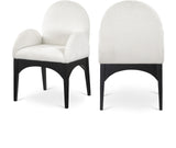 Waldorf Cream Chenille Fabric Dining Chair 378Cream-AC Meridian Furniture