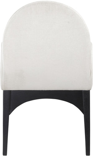 Waldorf Cream Chenille Fabric Dining Chair 378Cream-AC Meridian Furniture