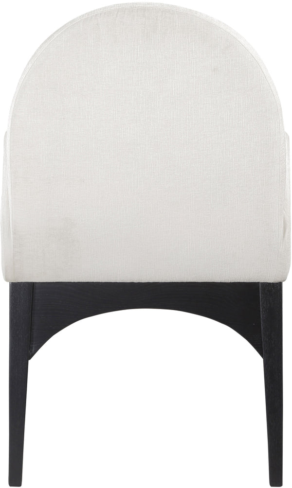 Waldorf Cream Chenille Fabric Dining Chair 378Cream-AC Meridian Furniture