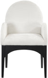 Waldorf Cream Chenille Fabric Dining Chair 378Cream-AC Meridian Furniture