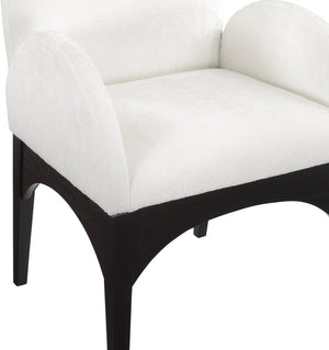 Waldorf Cream Chenille Fabric Dining Chair 378Cream-AC Meridian Furniture