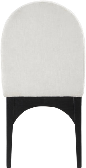 Waldorf Cream Chenille Fabric Dining Chair 378Cream-SC Meridian Furniture