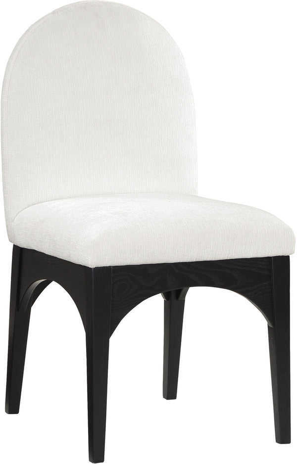 Waldorf Cream Chenille Fabric Dining Chair 378Cream-SC Meridian Furniture