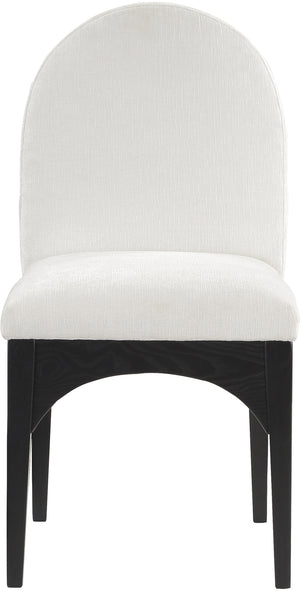 Waldorf Cream Chenille Fabric Dining Chair 378Cream-SC Meridian Furniture