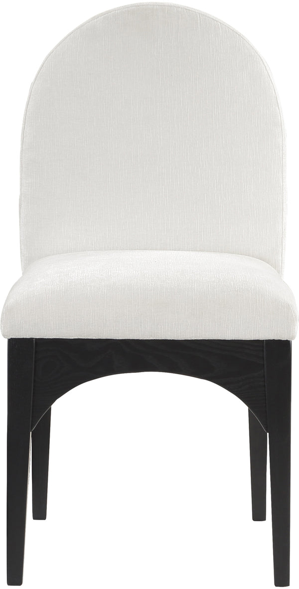 Waldorf Cream Chenille Fabric Dining Chair 378Cream-SC Meridian Furniture