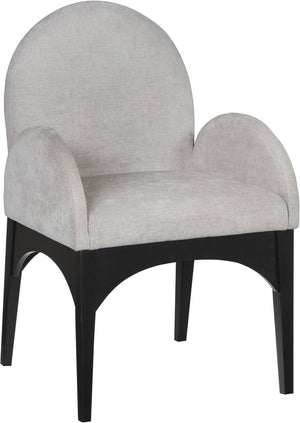 Waldorf Grey Chenille Fabric Dining Chair 378Grey-AC Meridian Furniture