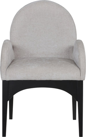 Waldorf Grey Chenille Fabric Dining Chair 378Grey-AC Meridian Furniture