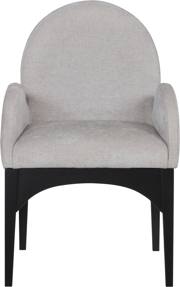 Waldorf Grey Chenille Fabric Dining Chair 378Grey-AC Meridian Furniture