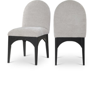 Waldorf Grey Chenille Fabric Dining Chair 378Grey-SC Meridian Furniture