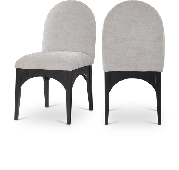 Waldorf Grey Chenille Fabric Dining Chair 378Grey-SC Meridian Furniture