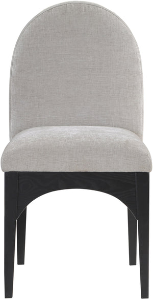 Waldorf Grey Chenille Fabric Dining Chair 378Grey-SC Meridian Furniture