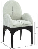 Waldorf Mint Chenille Fabric Dining Chair 378Mint-AC Meridian Furniture