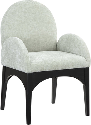 Waldorf Mint Chenille Fabric Dining Chair 378Mint-AC Meridian Furniture