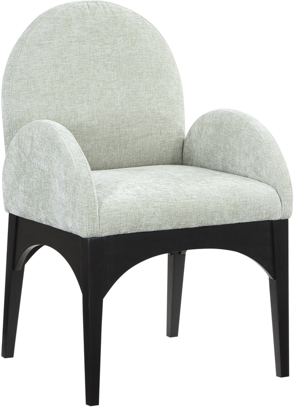 Waldorf Mint Chenille Fabric Dining Chair 378Mint-AC Meridian Furniture