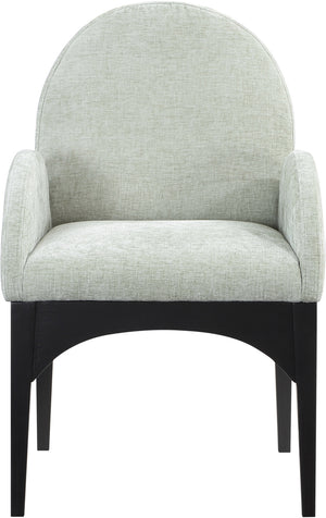 Waldorf Mint Chenille Fabric Dining Chair 378Mint-AC Meridian Furniture