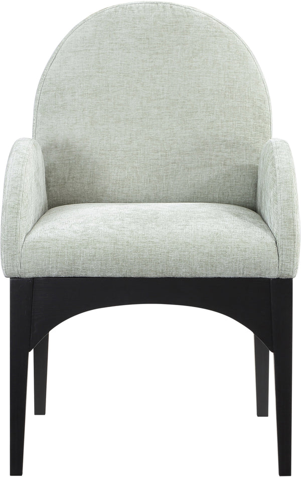 Waldorf Mint Chenille Fabric Dining Chair 378Mint-AC Meridian Furniture