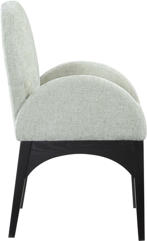 Waldorf Mint Chenille Fabric Dining Chair 378Mint-AC Meridian Furniture