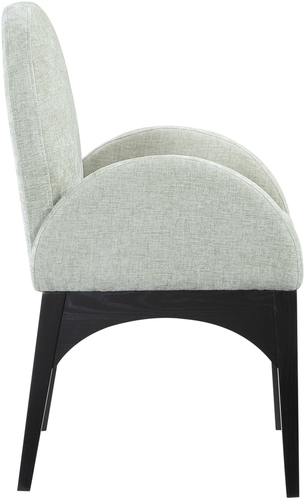 Waldorf Mint Chenille Fabric Dining Chair 378Mint-AC Meridian Furniture
