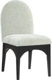 Waldorf Mint Chenille Fabric Dining Chair 378Mint-SC Meridian Furniture