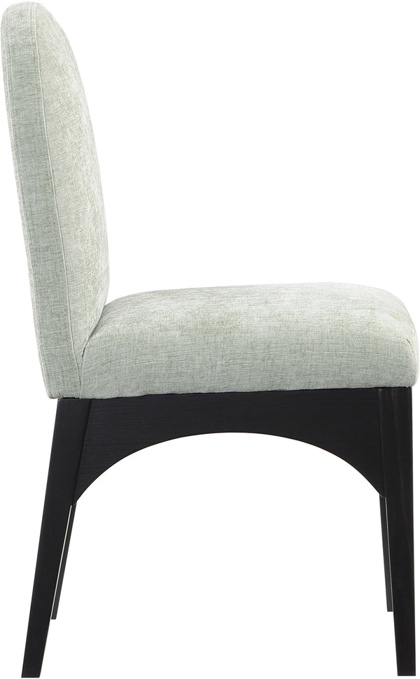 Waldorf Mint Chenille Fabric Dining Chair 378Mint-SC Meridian Furniture