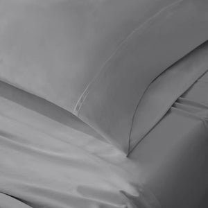 English Elm 4-piece Queen Nylon Spandex Sheet Set Moisture Wicking Stretch Fabric for Hot Sleepers Grey B035P408289