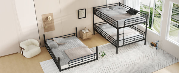 English Elm Twin Xl Solid Pine Loft Bed with Built-in Led Lighting and Storage Shelves Black W1580S00582