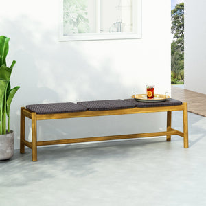 English Elm Christopher Knight Home® - Cambria 3-Seater Bench: Timeless Acacia Wood Seating For Entryways, Dining, And Outdoor Spaces 68889.00BRN