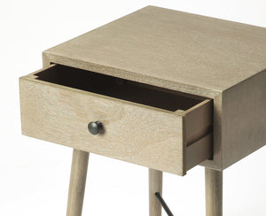 Butler Specialty Delridge Rectangular Wood Nightstand - Stylish Mid-century Modern Design With Spacious Drawer Gray,Tan,Beige Bayur Wood Solids,Okoume Veneer,Mdf,Iron 3791140-butler