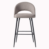 Walker Edison Stylish Mushroom Design 2-Piece Upholstered Bar Stool Set