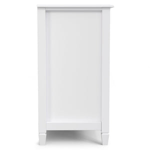 English Elm Connaught Solid Wood Buffet with Glass Doors Bronze Hardware Heritage Dining Storage White B136P436047