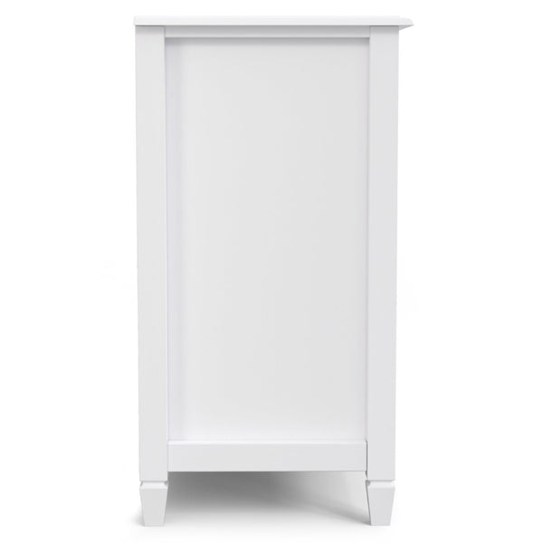 English Elm Connaught Solid Wood Buffet with Glass Doors Bronze Hardware Heritage Dining Storage White B136P436047