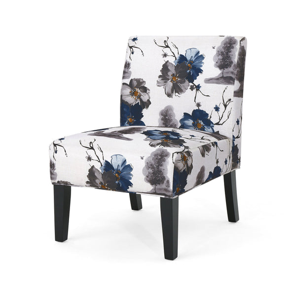 English Elm Christopher Knight Home® - Accent Chair - Mid-Century Modern Comfort, Blue Upholstery, Durable Rubberwood Frame, Stylish Design N771P218158Z