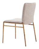 Nordvest Dining Chair Beige & Gold 110275 Zuo Modern