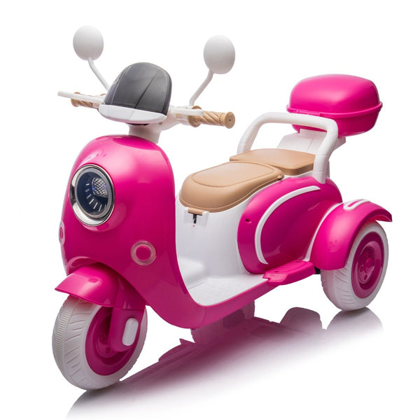 English Elm 12v Dual Motor Two Seater Kids Electric Motorcycle with Bluetooth Led and Foldable Adult Seat W1578P283697