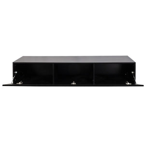 English Elm Modern Floating Media Console with Drop Down Doors and Display Shelf for Living Rooms W331P361255