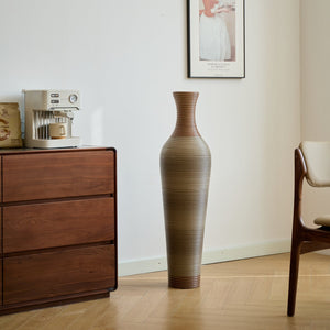 English Elm 39-Inch-Tall PVC Floor Vase Grey – 41" Elegant Modern Decorative Tall Freestanding Accent for Home W2796P193945