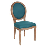 OSP Home Furnishings Lillian Oval Back Chair Klein Azure