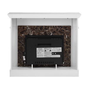English Elm Electric Fireplace With Realistic 3D Flame And Stacked Stone Mantel – Remote, Timer & Cozy Heat! W1758S00033
