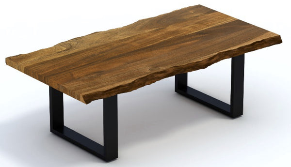 Homeroots Modern Rustic Live Edge Acacia Wood Coffee Table   379797