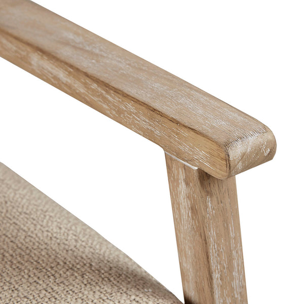 JLA Home INK+IVY - Accent Chair with Reclaimed Wheat Solid Wood Frame, Cane Inset Back & Upholstered Seat for Cozy Style II100-0360