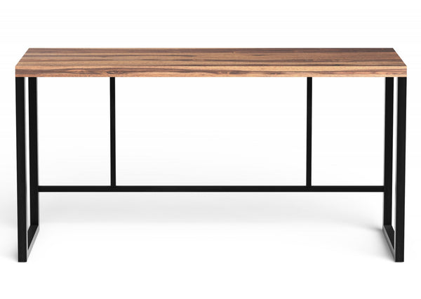 Homeroots Squared Off Natural Wood Bar Or Pub Table   379806