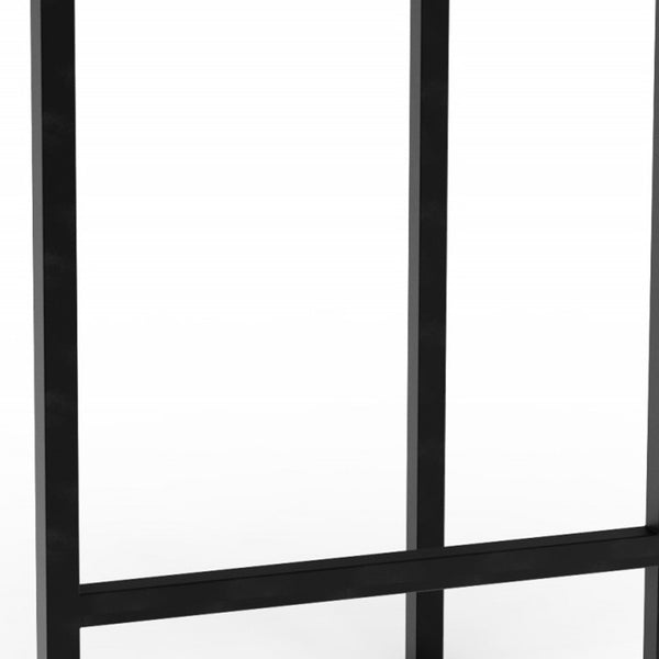 Homeroots 25" Brown And Black Iron Backless Counter Height Bar Chair   379807