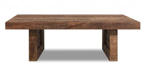 Homeroots Solid Wood Butcher Block Dining Bench   379812