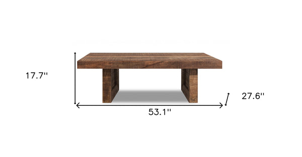 Homeroots Solid Wood Butcher Block Dining Bench   379812