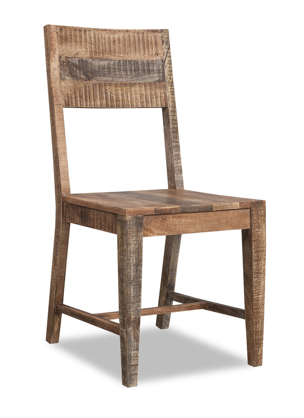 Homeroots Set Of 2 Solid Mango Wood Dining Chairs  Wood 379814
