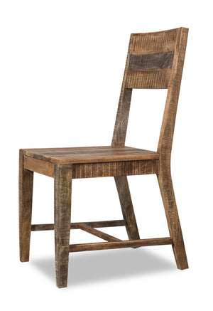 Homeroots Set Of 2 Solid Mango Wood Dining Chairs  Wood 379814